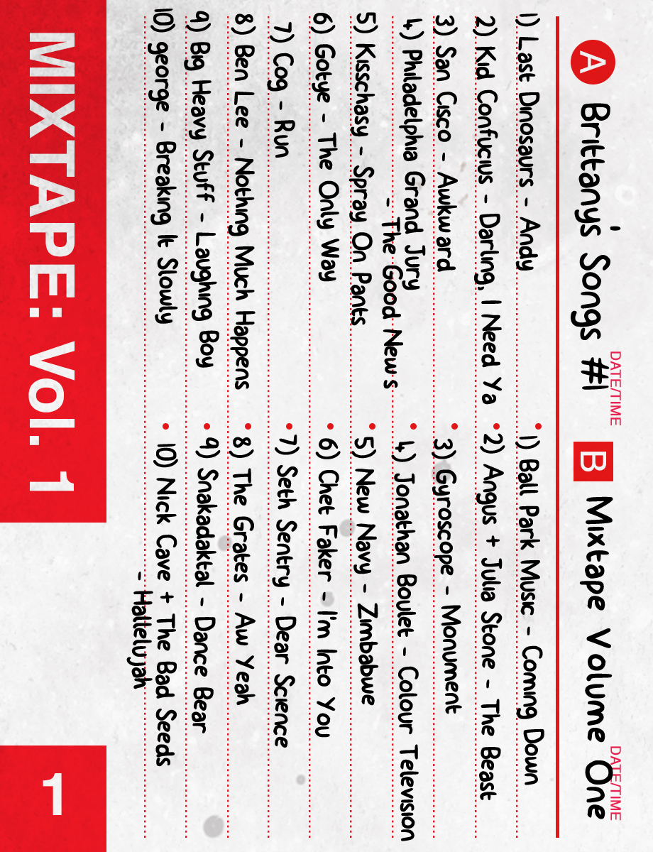 Mixtape, Vol. 1. Front.