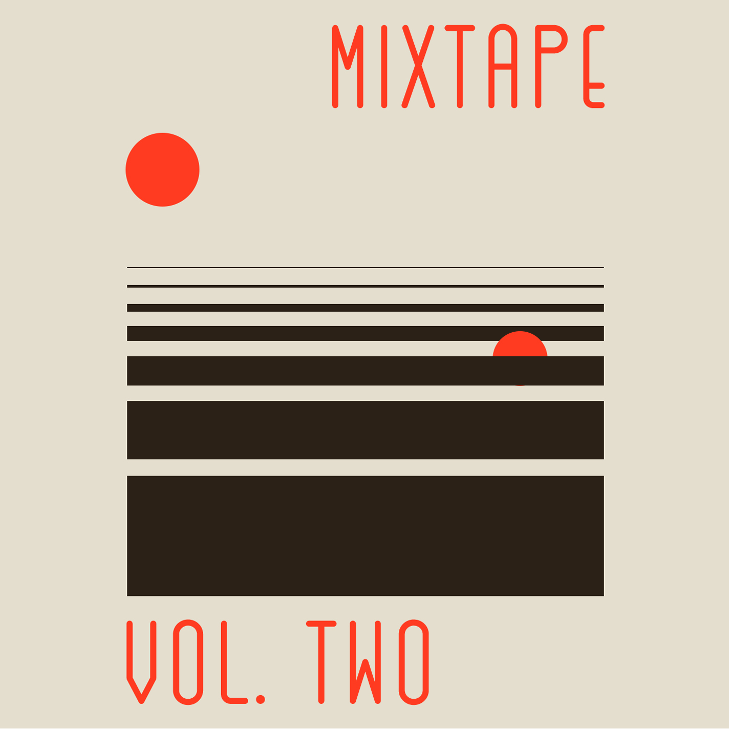 Mixtape, Vol. 2. CD Version, Front.